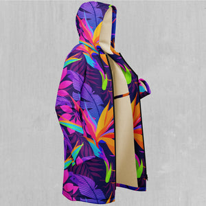 Neon Jungle Zip Up Cloak (White Fur)