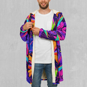 Neon Jungle Zip Up Cloak (White Fur)