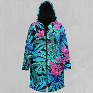 Neon Lush Zip Up Cloak (Black Fur)