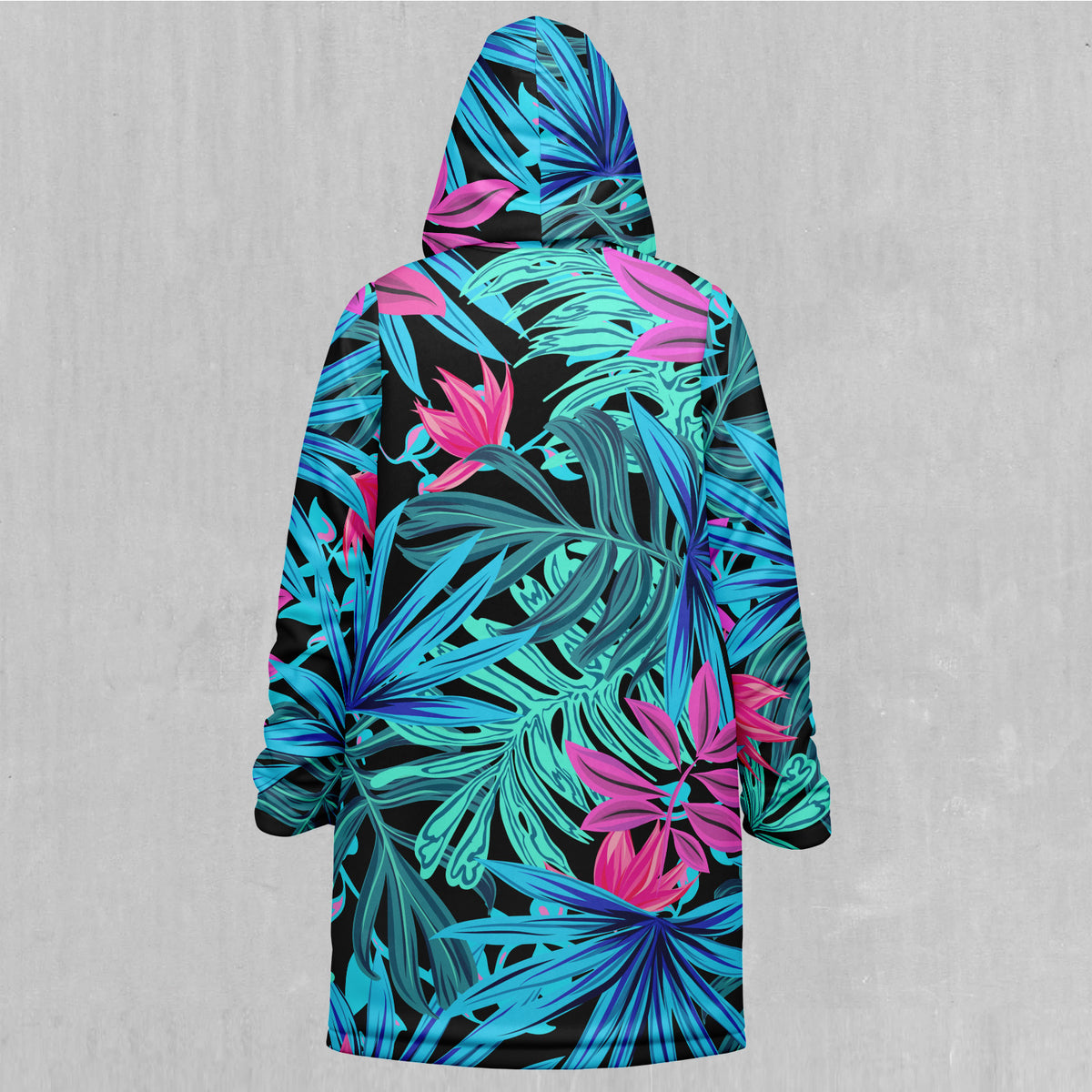 Neon Lush Zip Up Cloak (Black Fur)