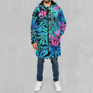 Neon Lush Zip Up Cloak (Black Fur)