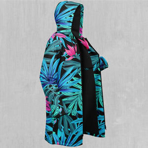 Neon Lush Zip Up Cloak (Black Fur)