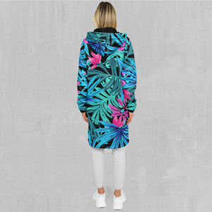 Neon Lush Zip Up Cloak (Black Fur)