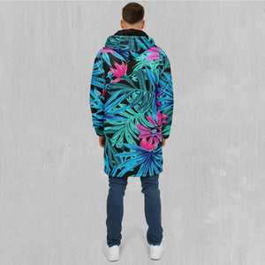 Neon Lush Zip Up Cloak (Black Fur)