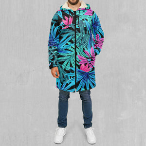 Neon Lush Zip Up Cloak (White Fur)