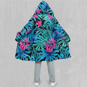 Neon Lush Zip Up Cloak (White Fur)