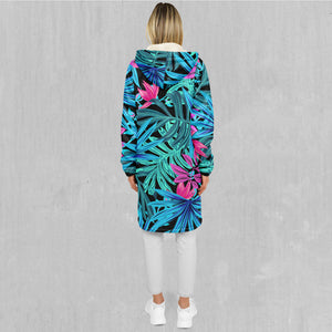 Neon Lush Zip Up Cloak (White Fur)