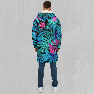 Neon Lush Zip Up Cloak (White Fur)