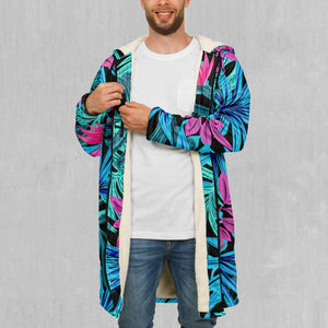 Neon Lush Zip Up Cloak (White Fur)