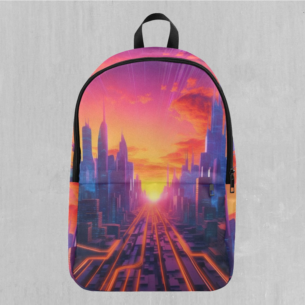 Neon Skyline Adventure Backpack