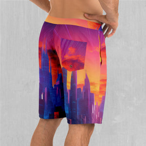 Neon Skyline Board Shorts