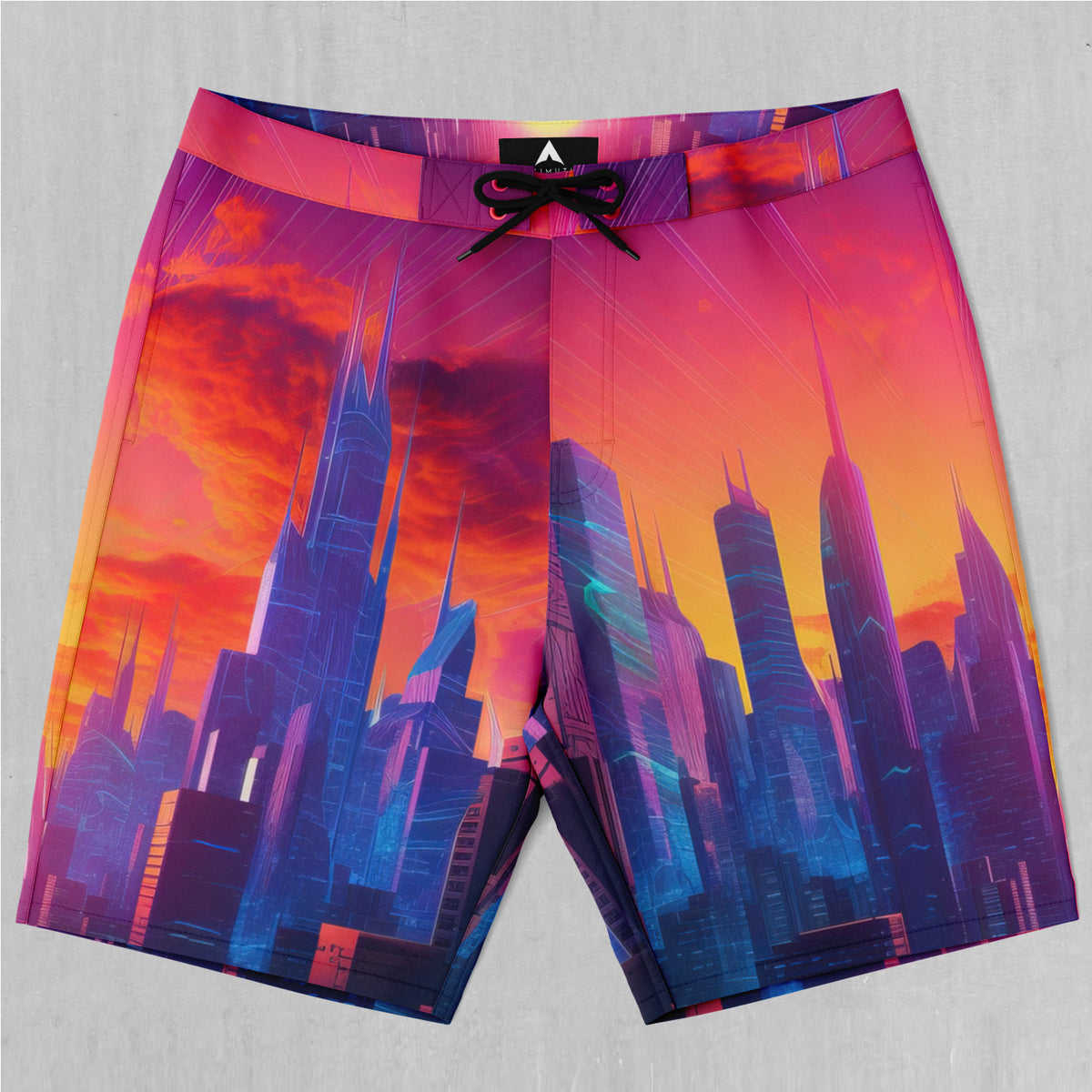 Neon Skyline Board Shorts