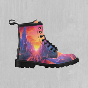 Neon Skyline Women's Lace Up Boots