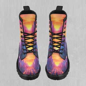 Neon Skyline Women's Lace Up Boots