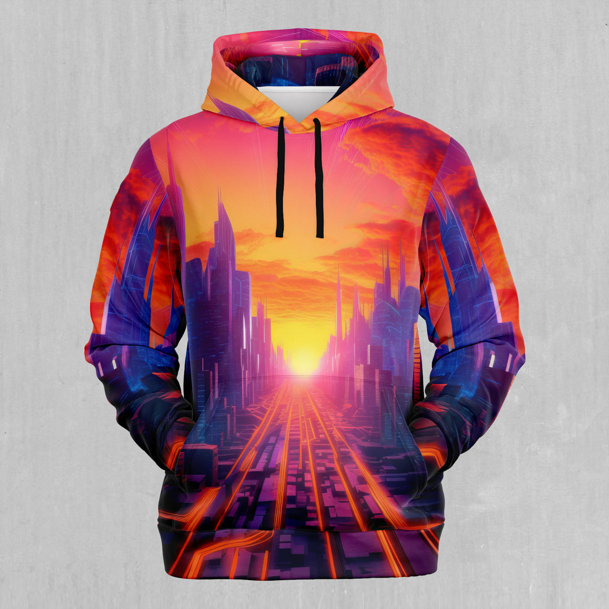 Neon Skyline Hoodie
