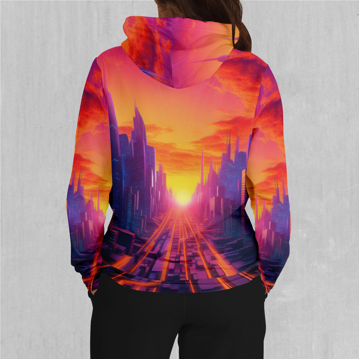 Neon Skyline Hoodie