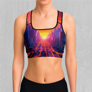 Neon Skyline Sports Bra