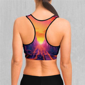 Neon Skyline Sports Bra