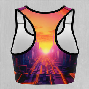 Neon Skyline Sports Bra