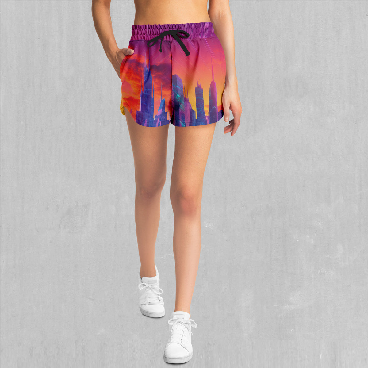 Neon Skyline Women's Shorts