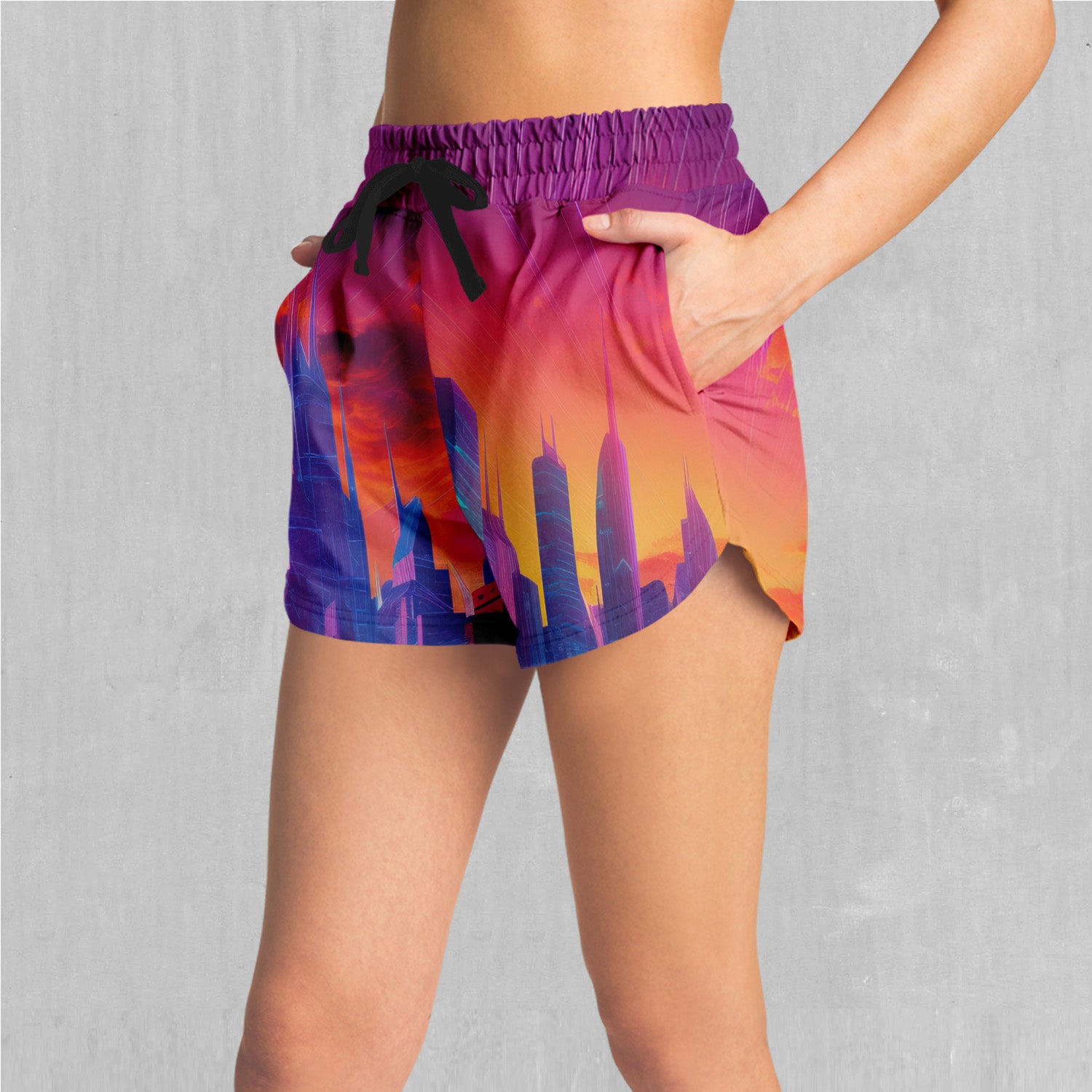 Neon Skyline Women's Shorts