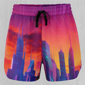 Neon Skyline Women's Shorts