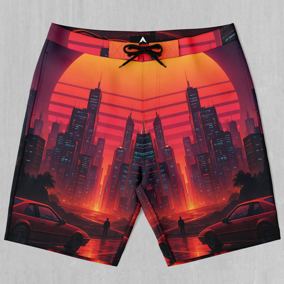 Neon Sunrise Board Shorts