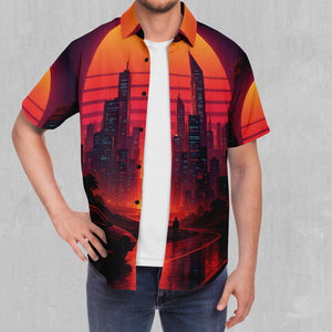 Neon Sunrise Button Down Shirt