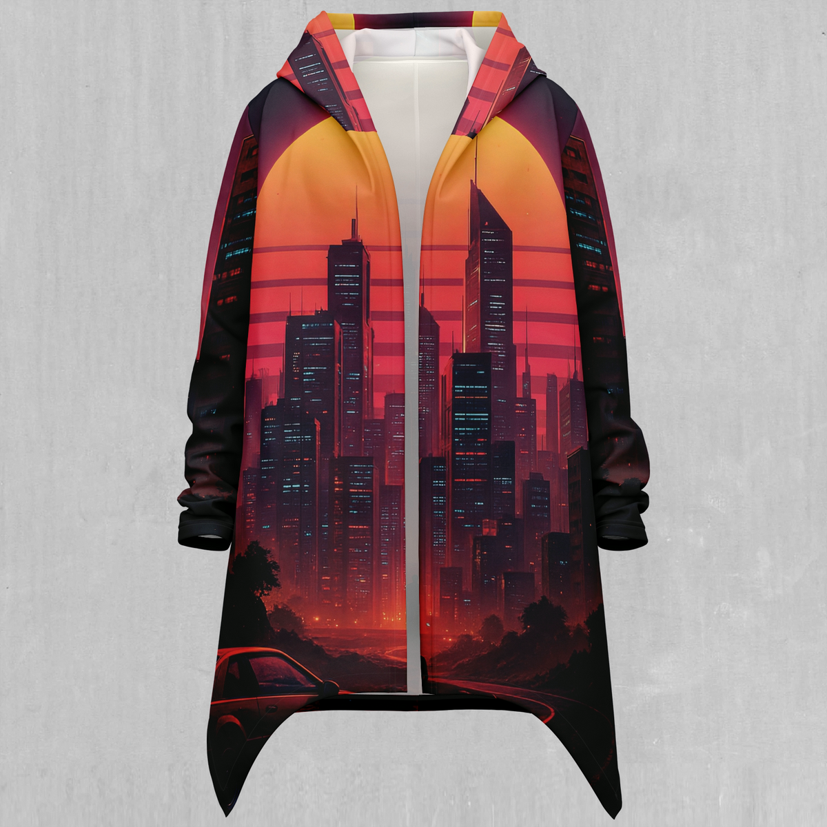 Neon Sunrise Longline Cloak