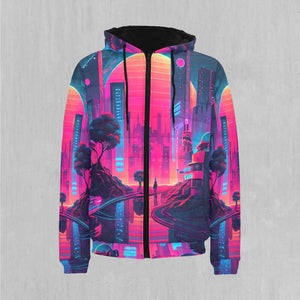 Neon Sunrise Puffer Jacket