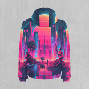 Neon Sunrise Puffer Jacket