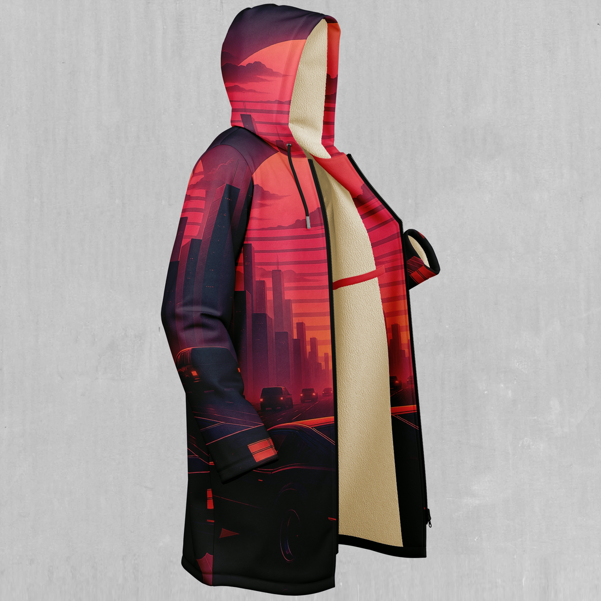 Nightfall Zip Up Cloak (White Fur)