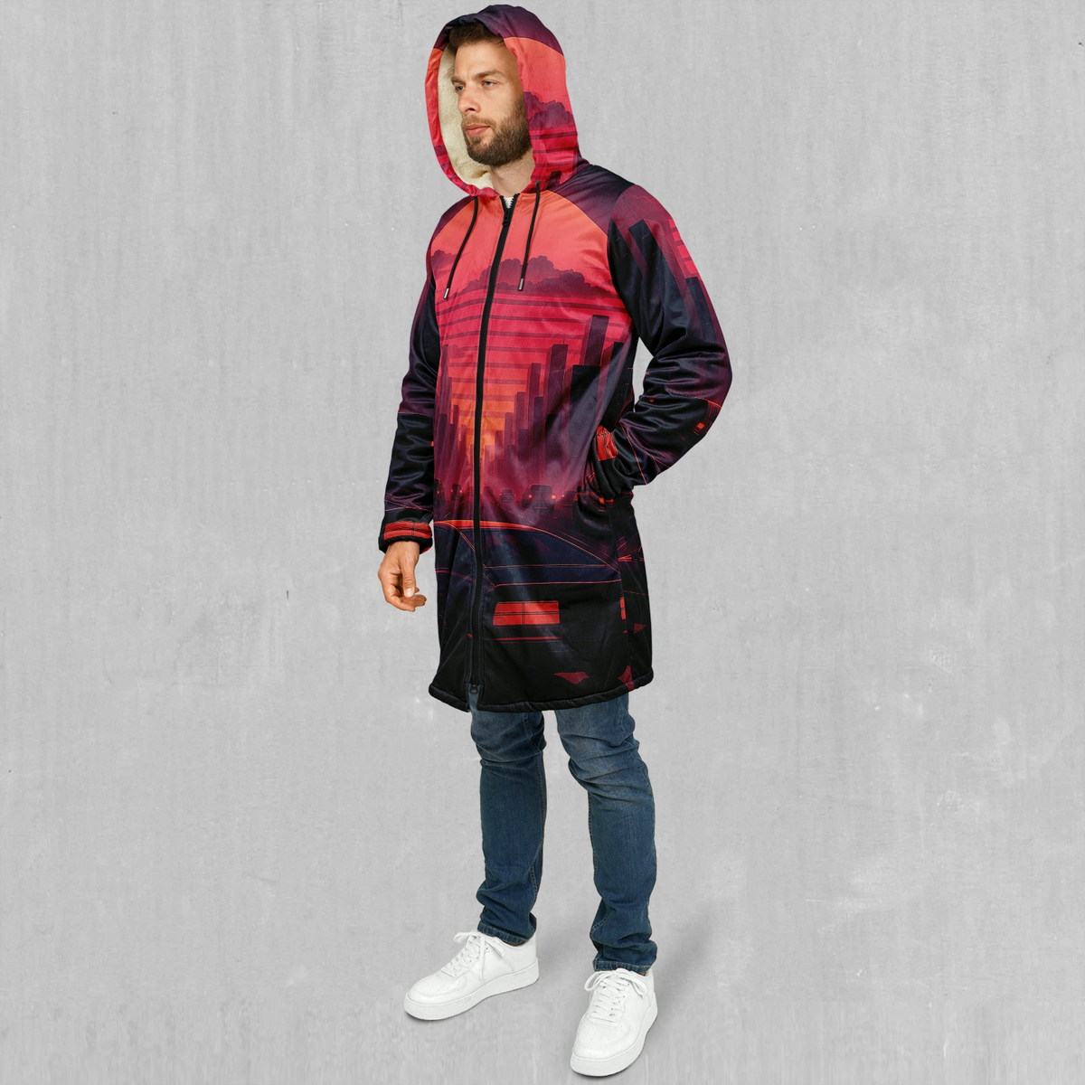 Nightfall Zip Up Cloak (White Fur)