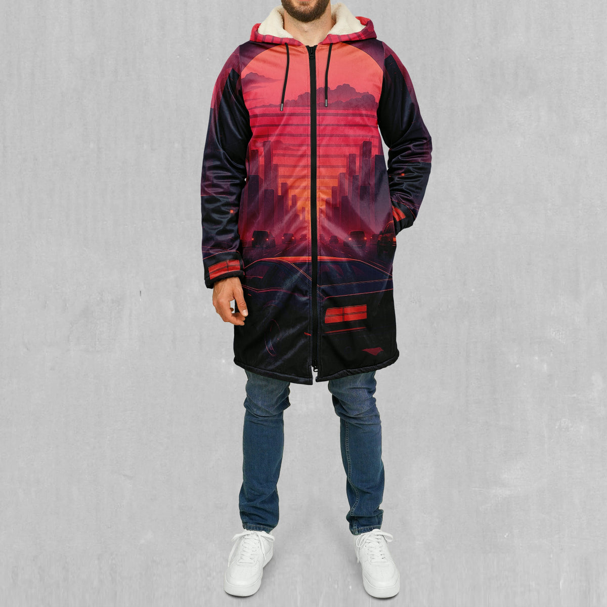 Nightfall Zip Up Cloak (White Fur)