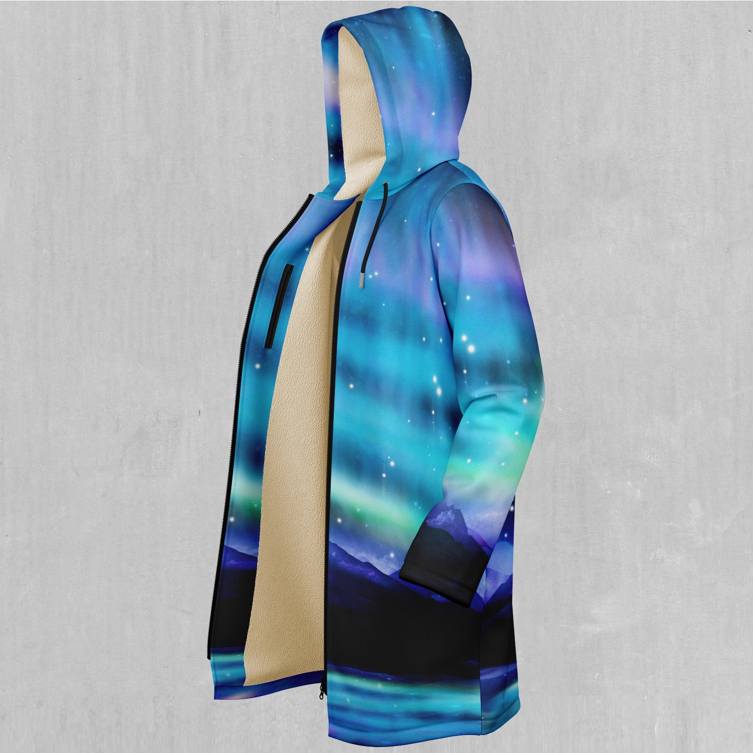 Northern Lights Zip Up Cloak (White Fur)