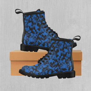 Oceania Blue Camo Women's Lace Up Boots