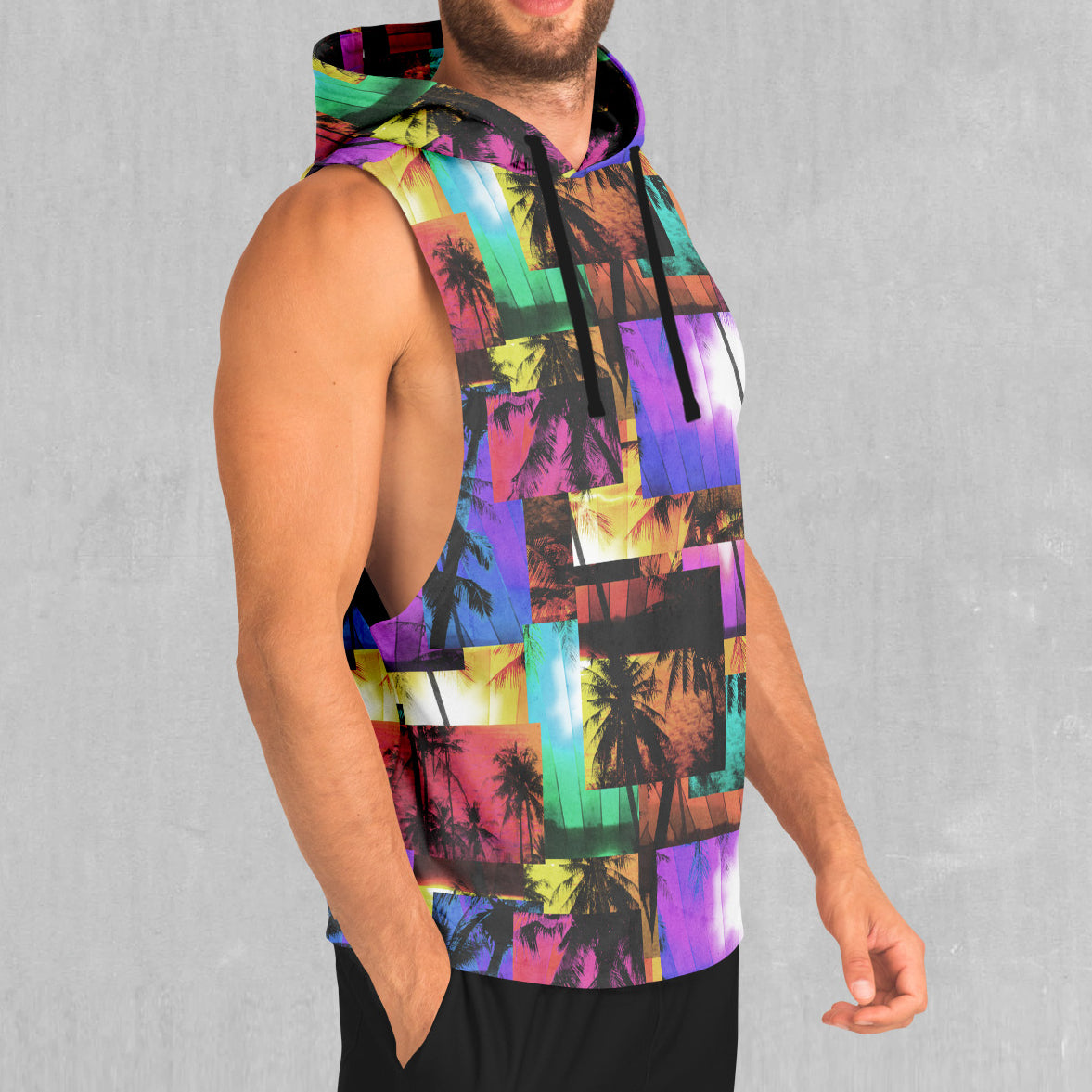Paradise Collage Sleeveless Hoodie