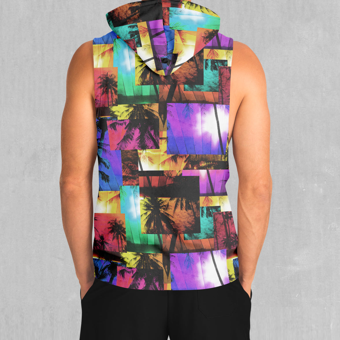Paradise Collage Sleeveless Hoodie