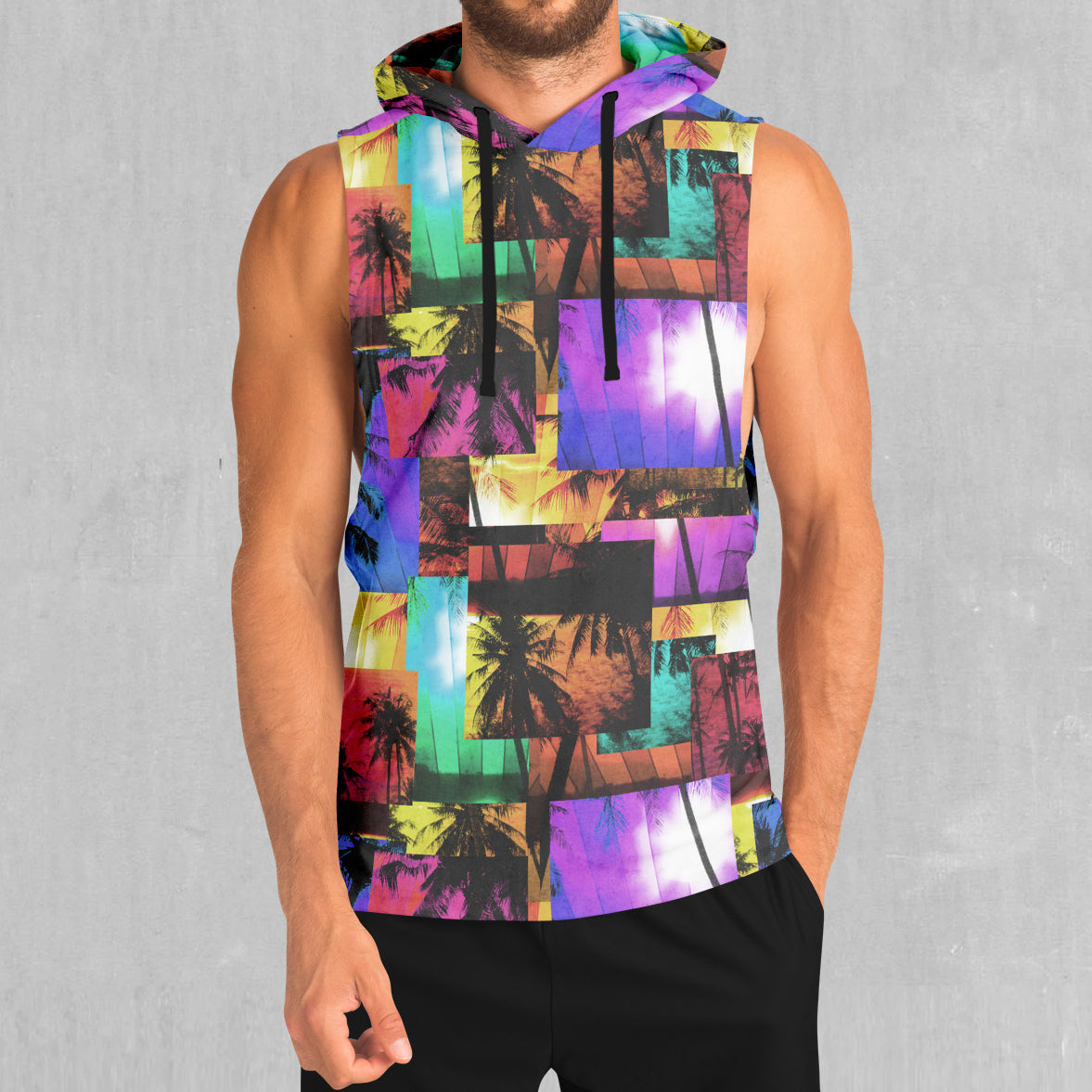 Paradise Collage Sleeveless Hoodie