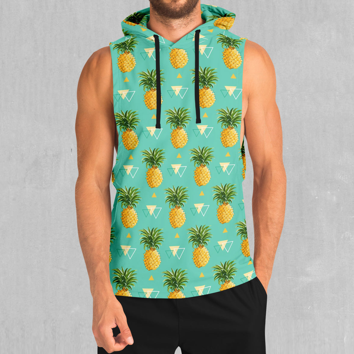 Pineapples Sleeveless Hoodie