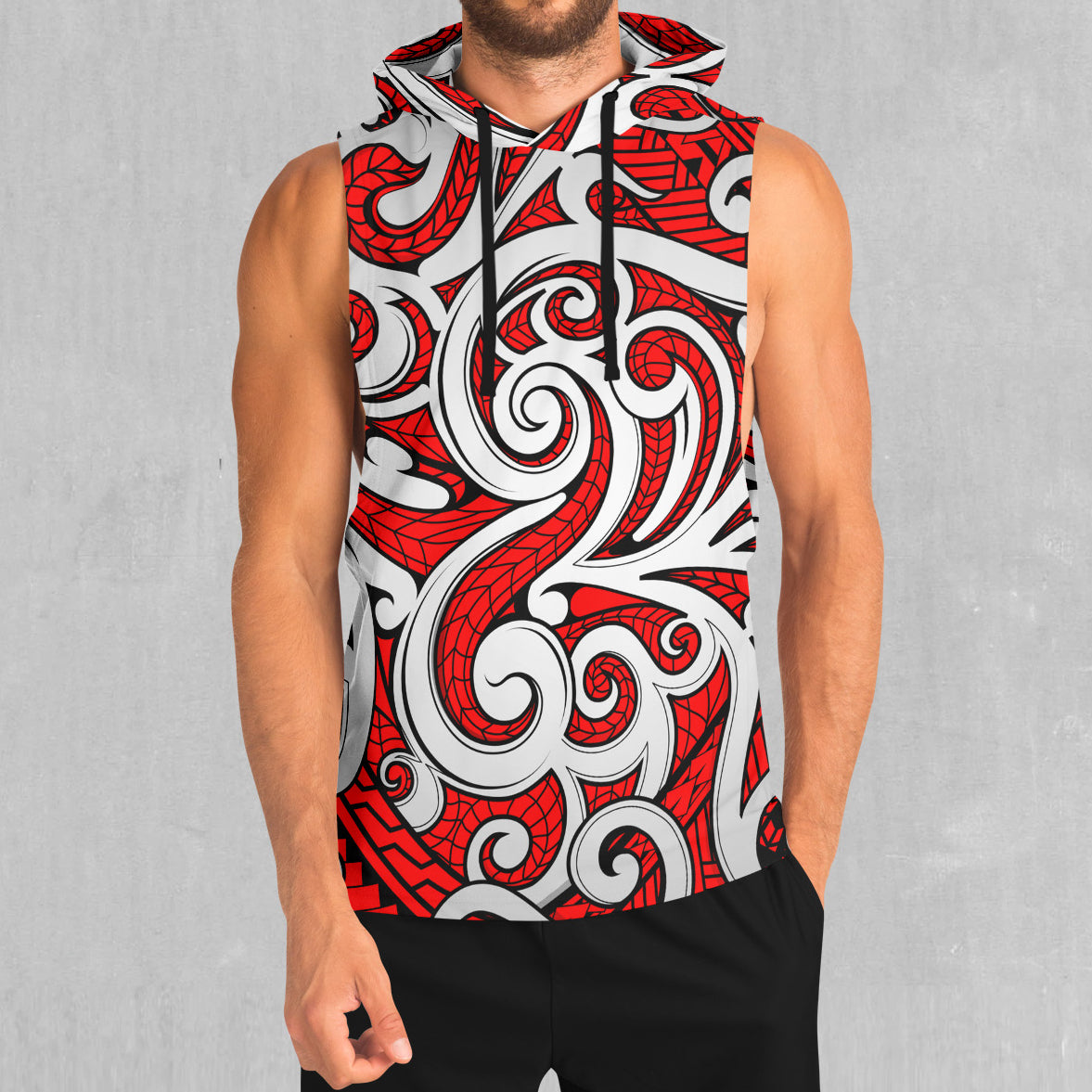 Polynesian Warrior Sleeveless Hoodie