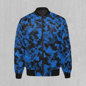 Oceania Blue Camo Men's Bomber Jacket (Size L)