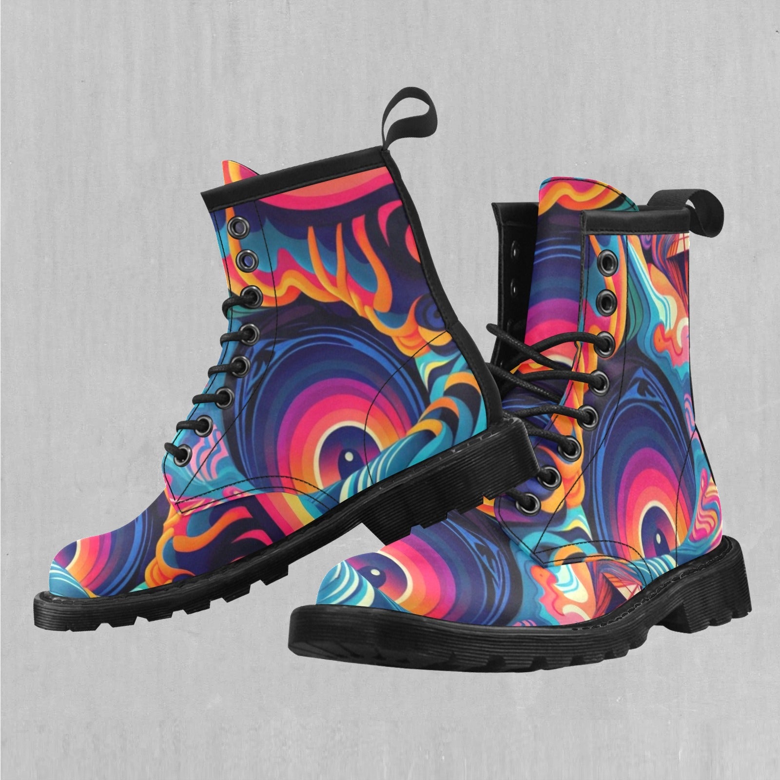 Psychedelic Vortex Women's Lace Up Boots