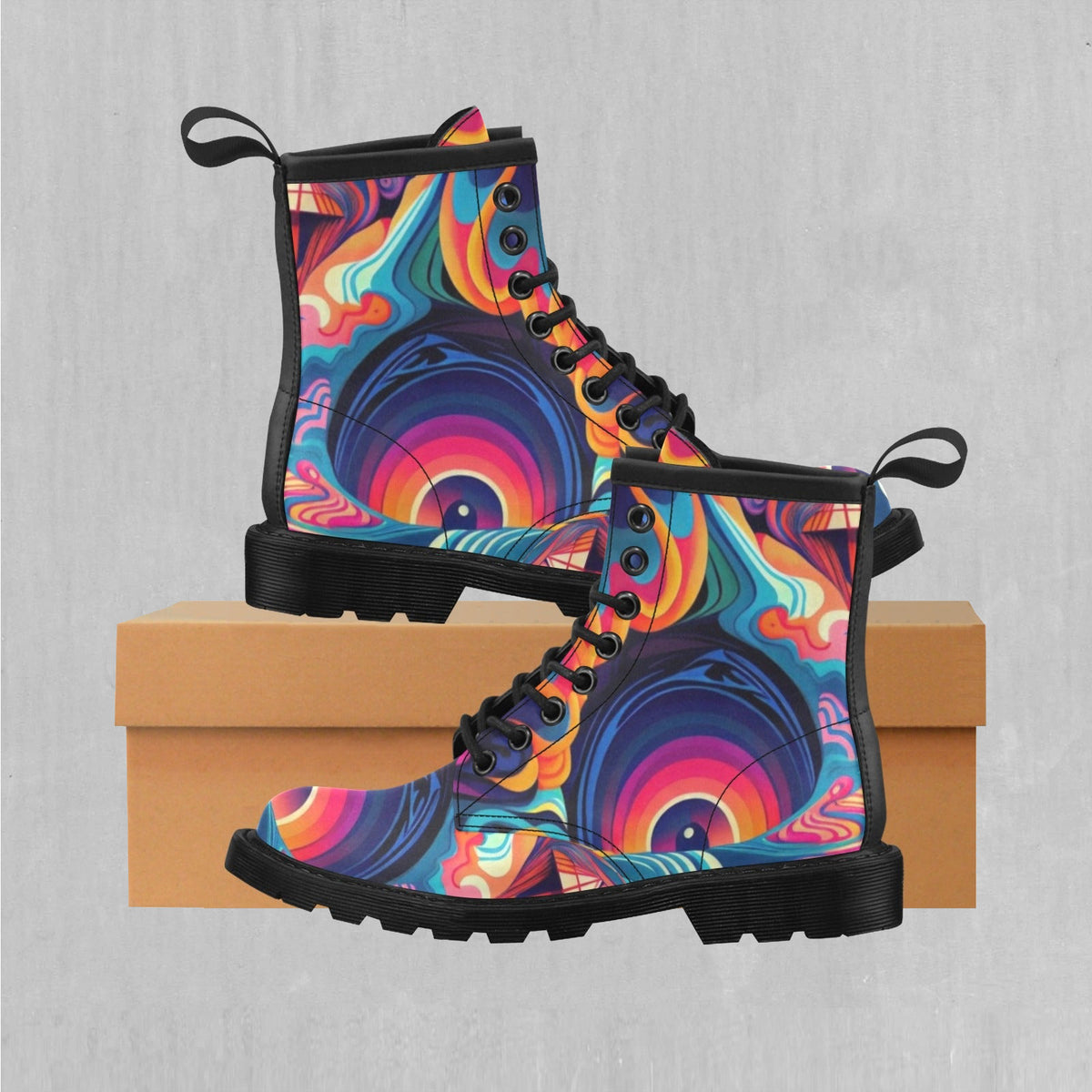 Psychedelic Vortex Women's Lace Up Boots