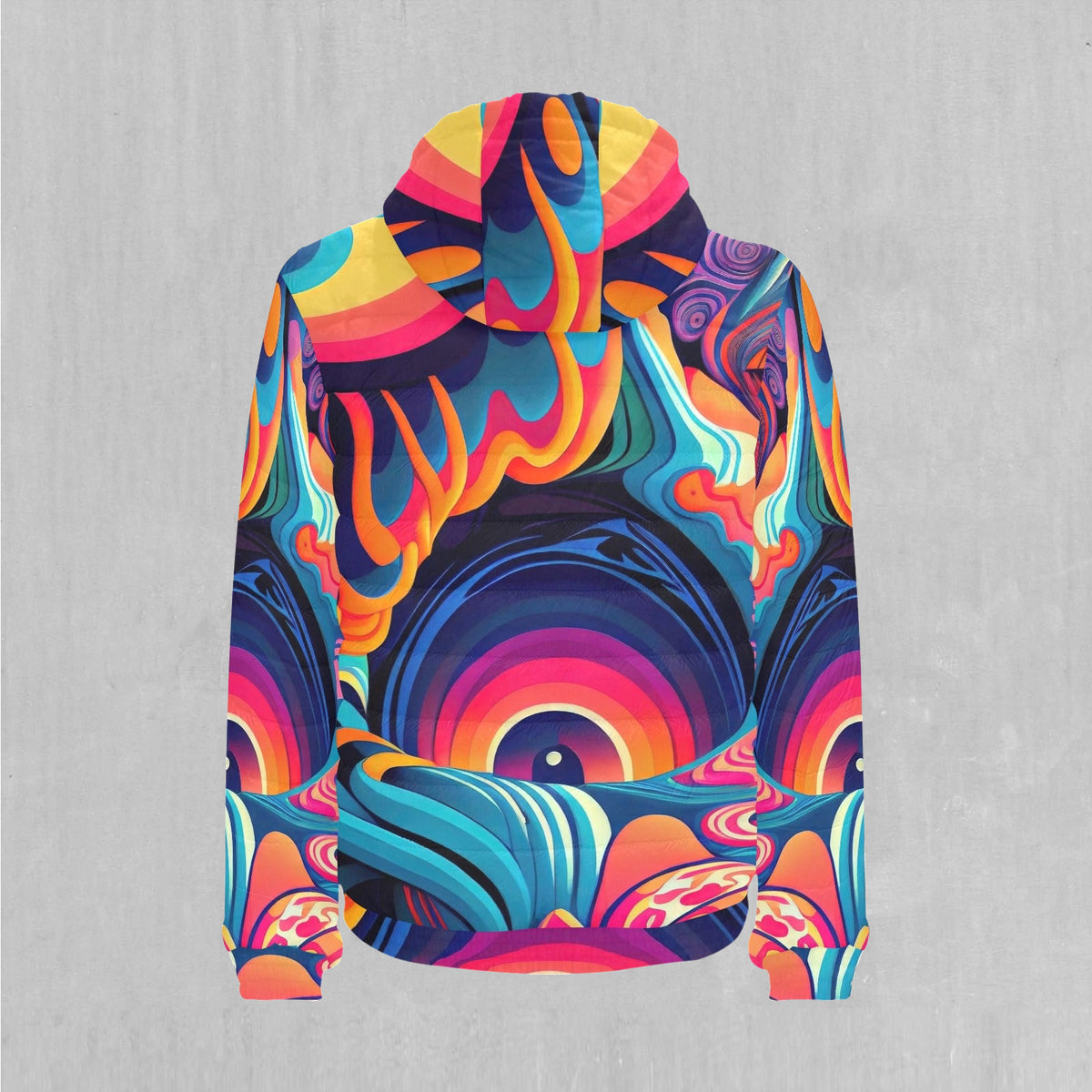 Psychedelic Vortex Puffer Jacket