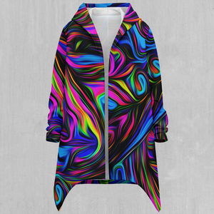 Psychedelic Waves Longline Cloak