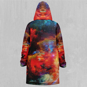 Rainbow Galaxy Zip Up Cloak (White Fur)