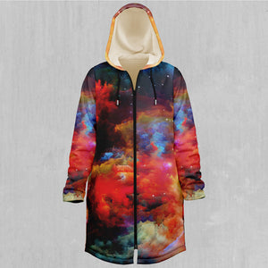 Rainbow Galaxy Zip Up Cloak (White Fur)