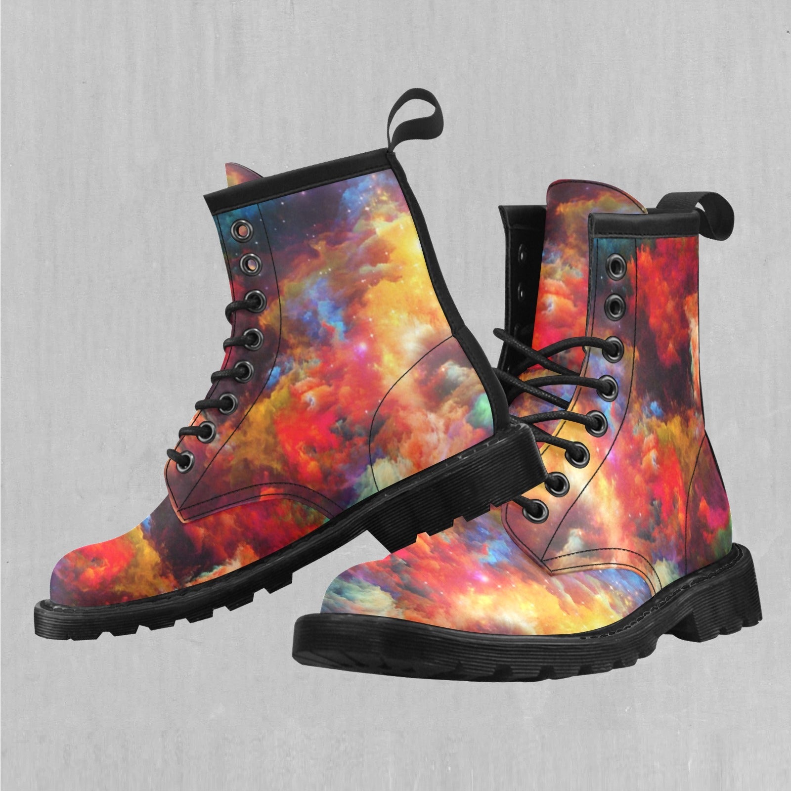 Rainbow Galaxy Women's Lace Up Boots
