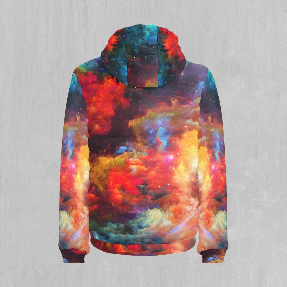 Rainbow Galaxy Puffer Jacket